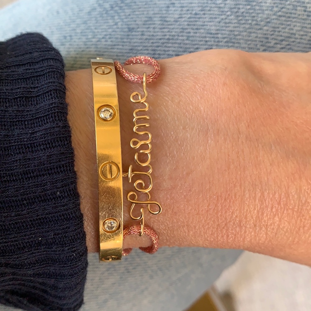 14K gold filled “Jetaime” bracelet